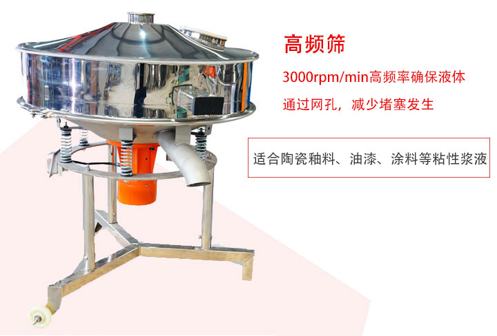 該產(chǎn)品是針對(duì)漿液過(guò)濾設(shè)計(jì)的一種高頻篩分機(jī)。