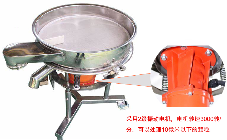 高頻篩特點(diǎn)：框體加高可防止?jié){液往外飛濺；加擋料板可加快排料，提高篩分效率