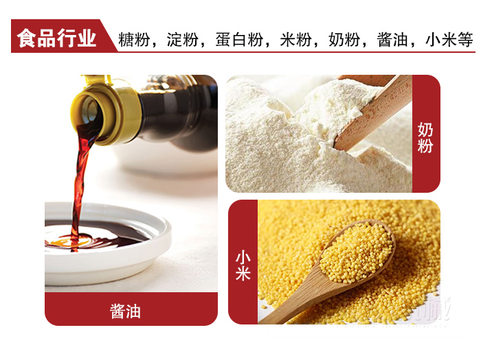 全不銹鋼食品振動篩可用于糖粉，小米，淀粉，蛋白粉，米粉，奶粉，醬油等物料