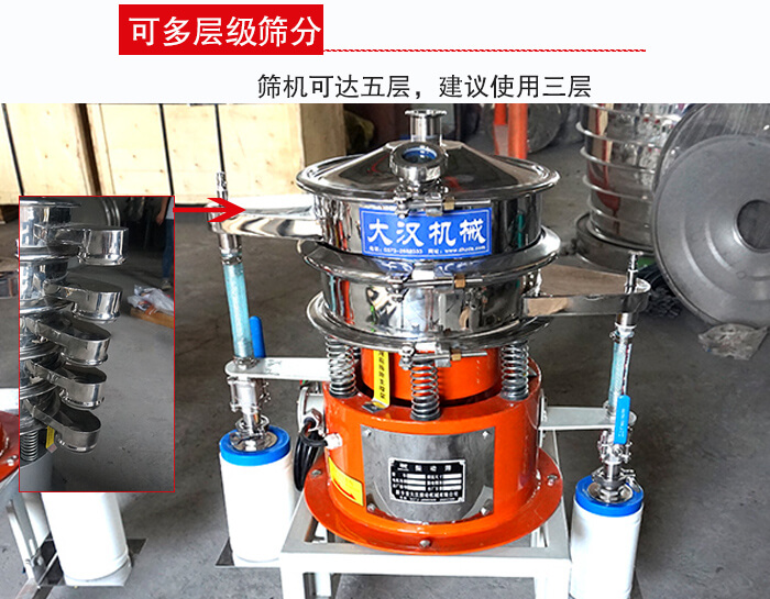 氣體波阿虎振動(dòng)篩篩機(jī)可達(dá)五層，三層較為常用